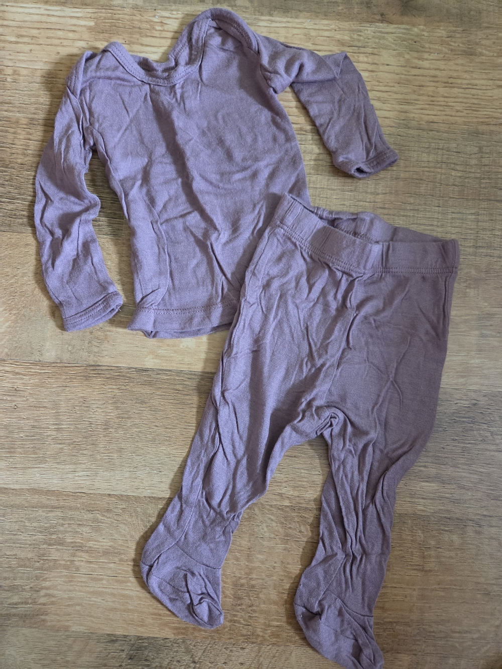 Solly Baby Footed Pajama Set - Mauve
